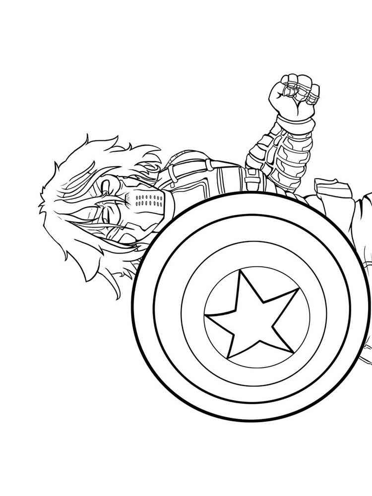 The winter soldier coloring pages