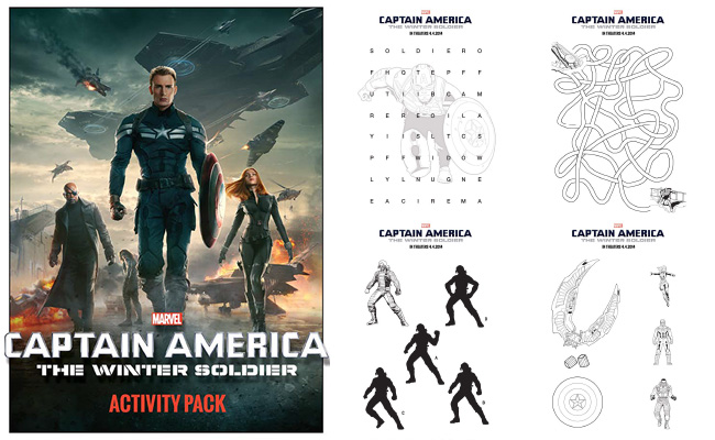 Captain america the winter soldier review printable activity sheets