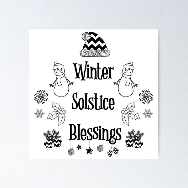 Winter solstice blessings poster for sale by hamzazemharir