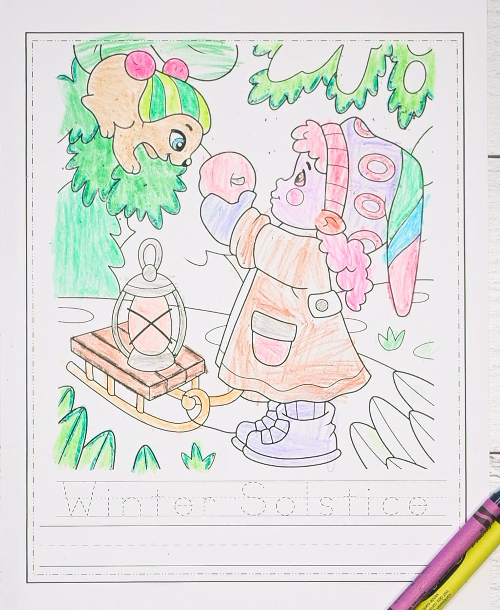 Free printable first day of winter worksheets