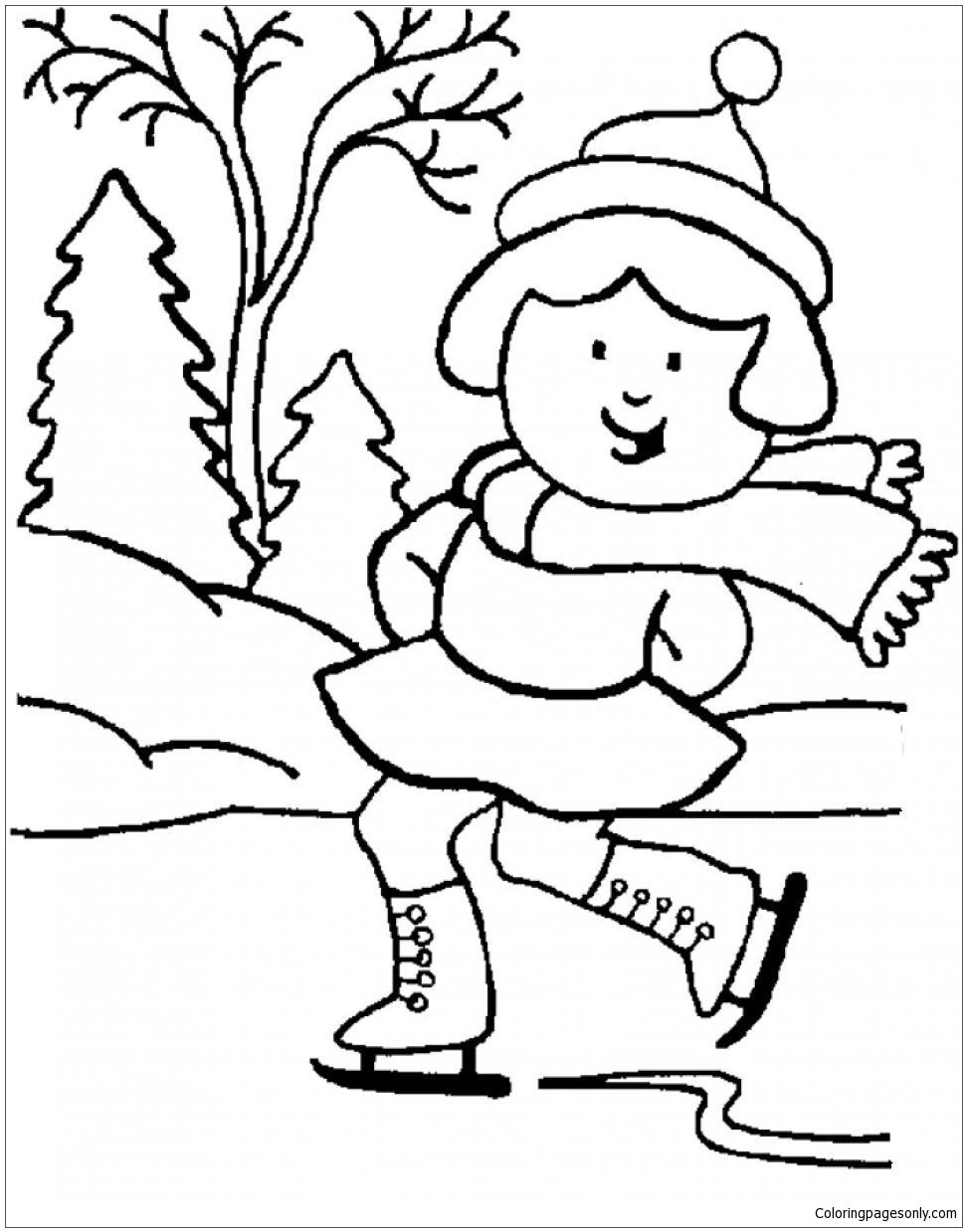 Winter sports coloring pages printable for free download