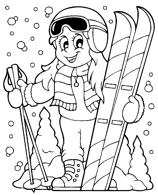 Winter sports coloring pages printable for free download