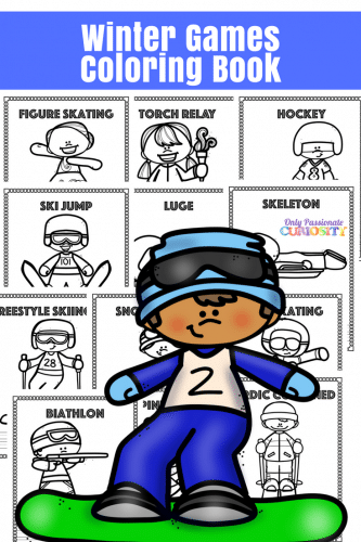 Winter games coloring book