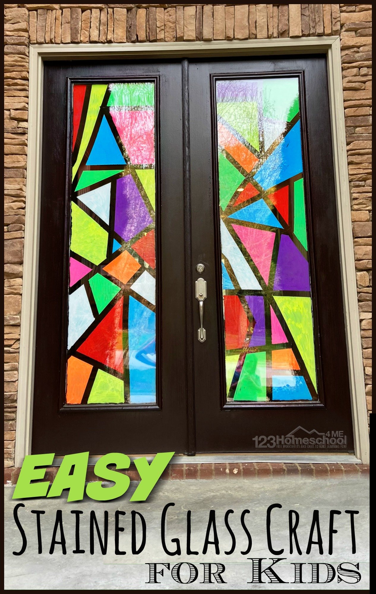 Stained glass window craft for kids