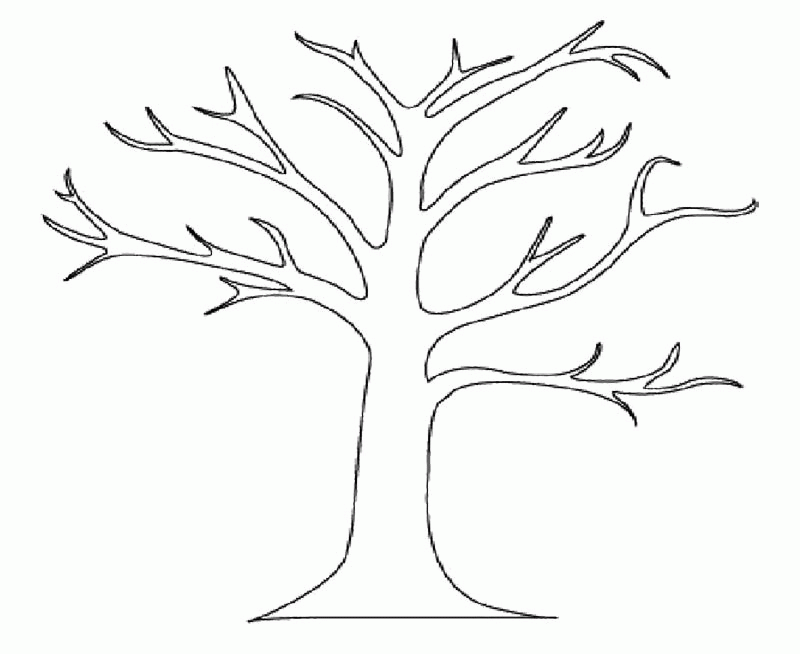 Winter tree template free printable