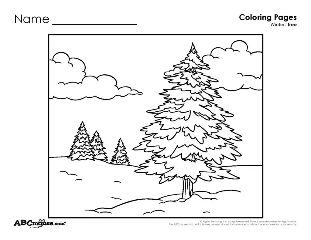 Winter coloring pages for kids