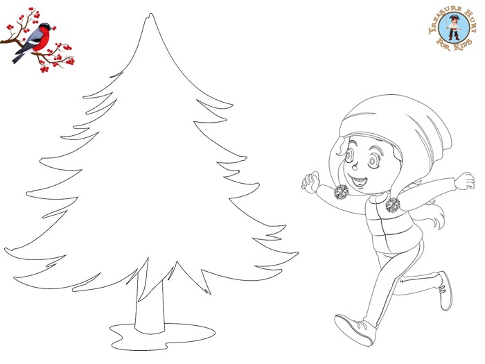 Winter coloring page