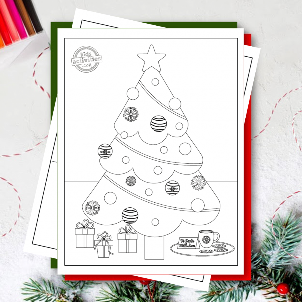 Cheery christmas tree coloring page perfect for the holiday season kids activities blog