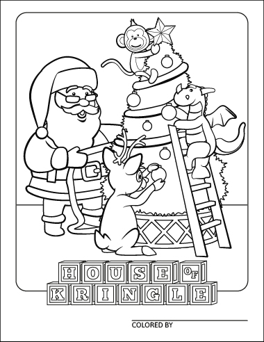 Fun santa claus coloring pages for you house of kringle