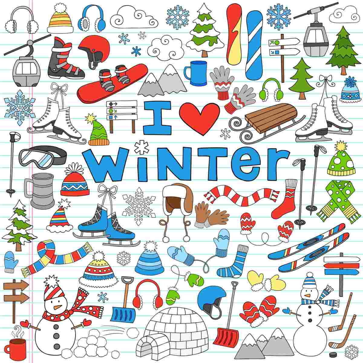Free winter word scramble printable with answer key included