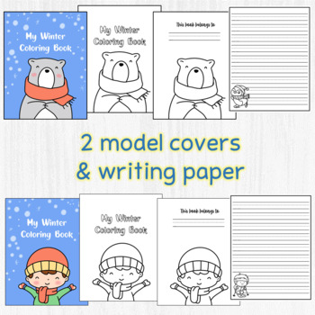 My winter coloring book winter coloring pages writing paper by tonidesu