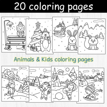 My winter coloring book winter coloring pages writing paper by tonidesu