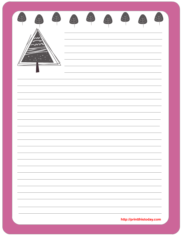 Free printable winter writing paper