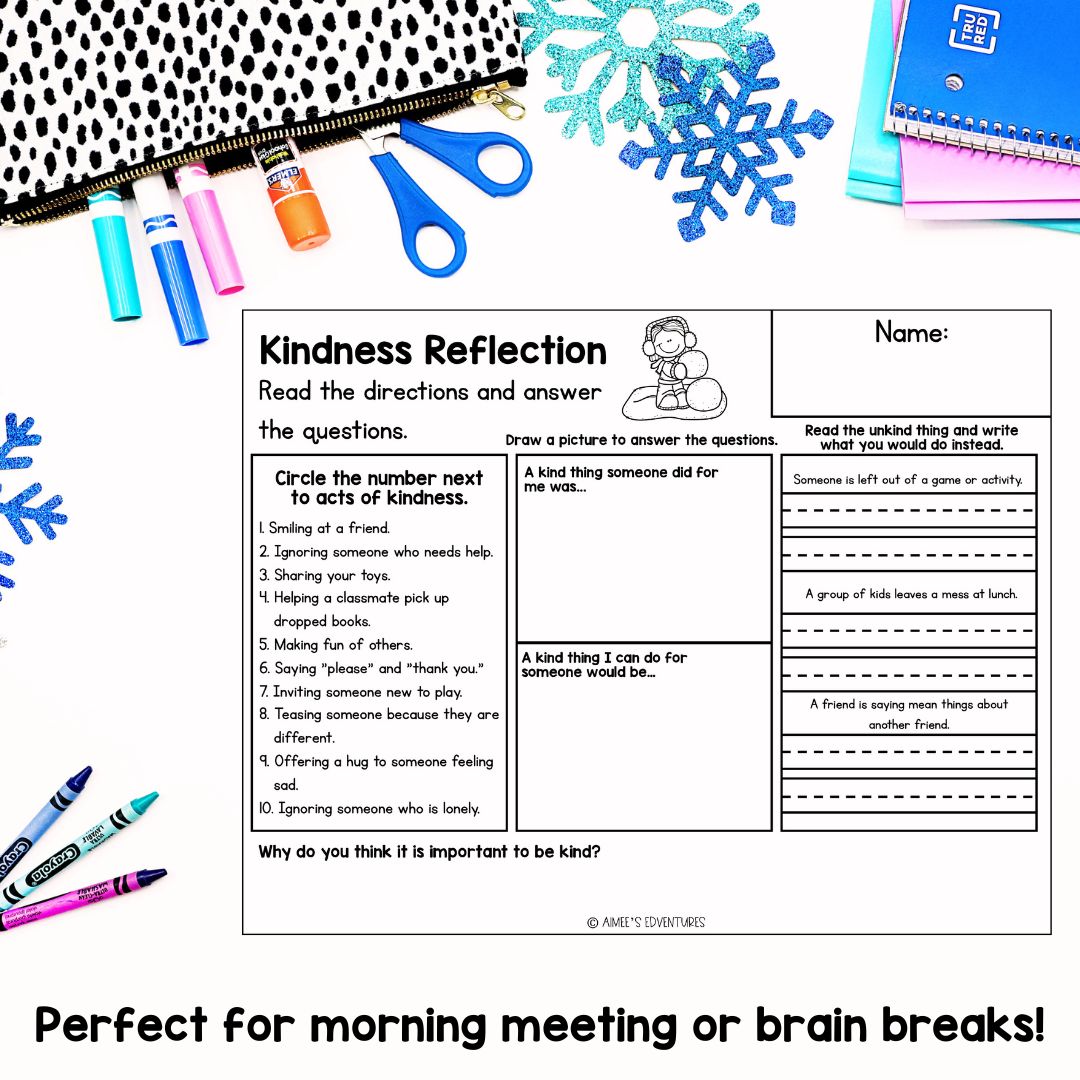 Kindness activities winter coloring pages christmas craft â aimeesedventuresllc