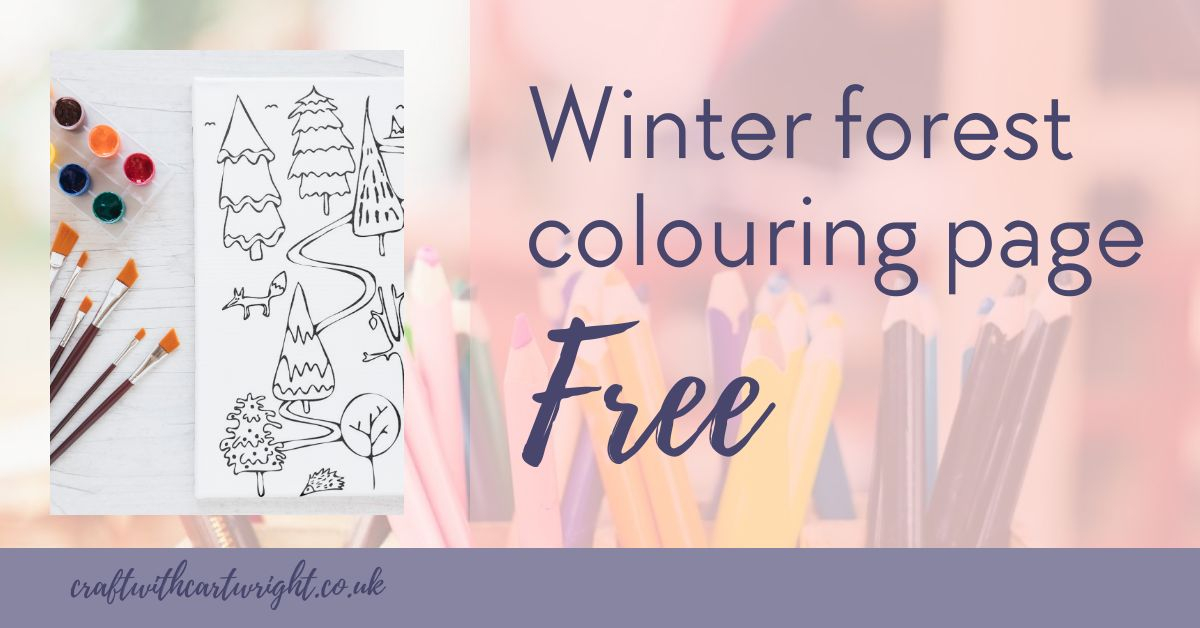 Winter forest louring page free