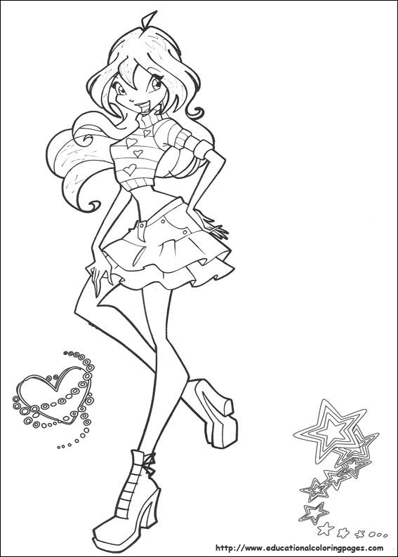 Winx club coloring pages free for kids