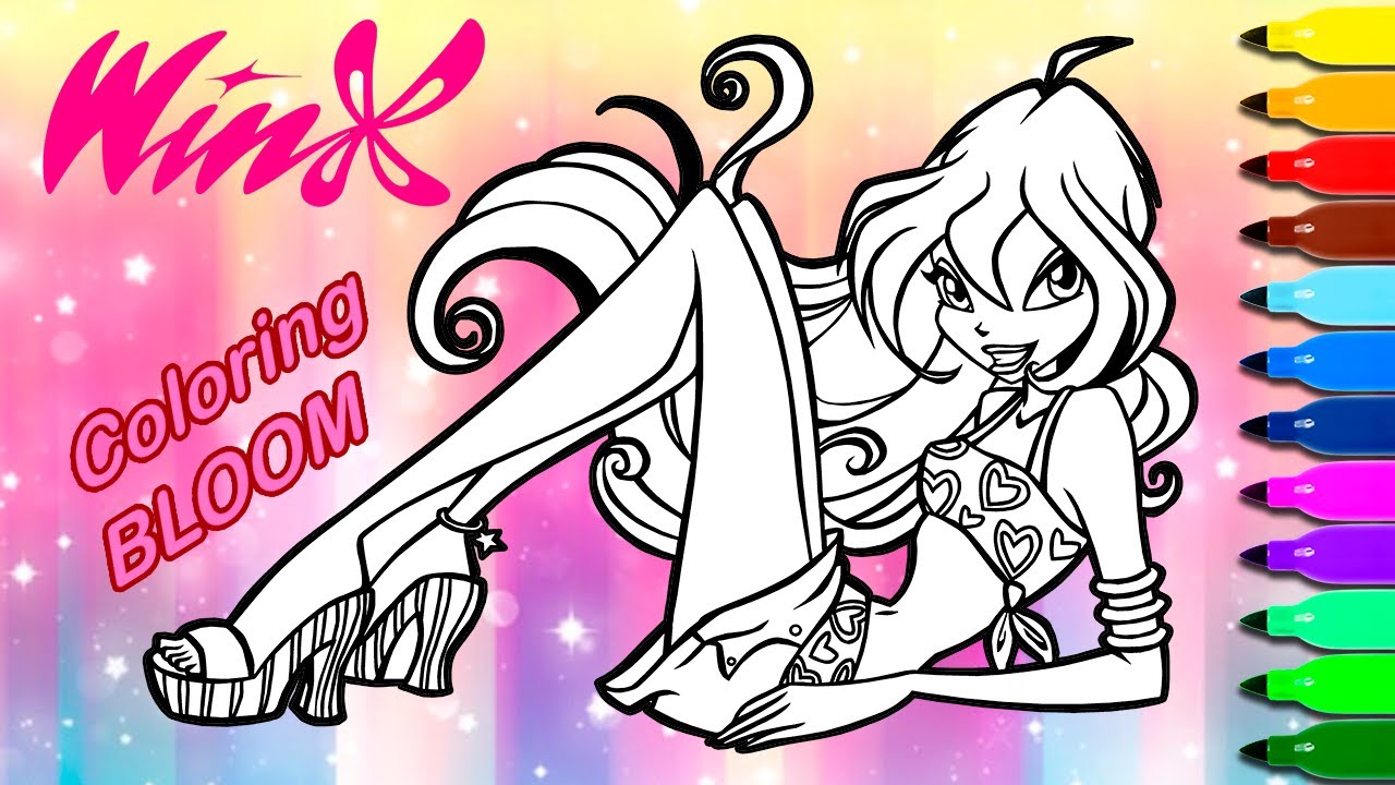 Coloring winx bloom winx club colouring pages
