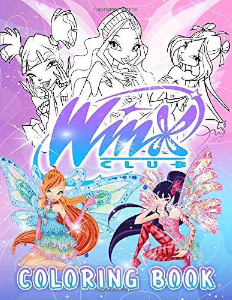 Winx club coloring book wonderful winx club adult coloring books original birthday present gift idea saunders khalid books