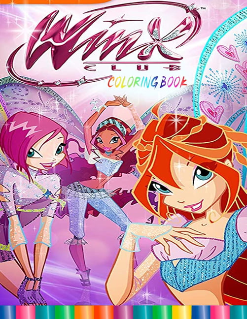 Winx club coloring book over pages of high iceland