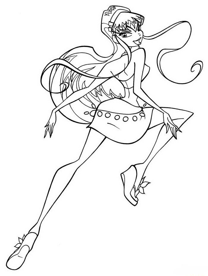 Kids under winx club coloring pages