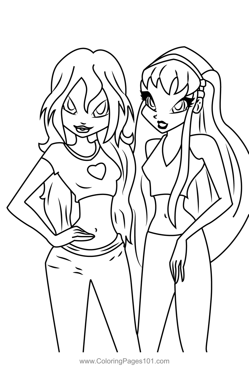 Winx club by vikussmail coloring page for kids
