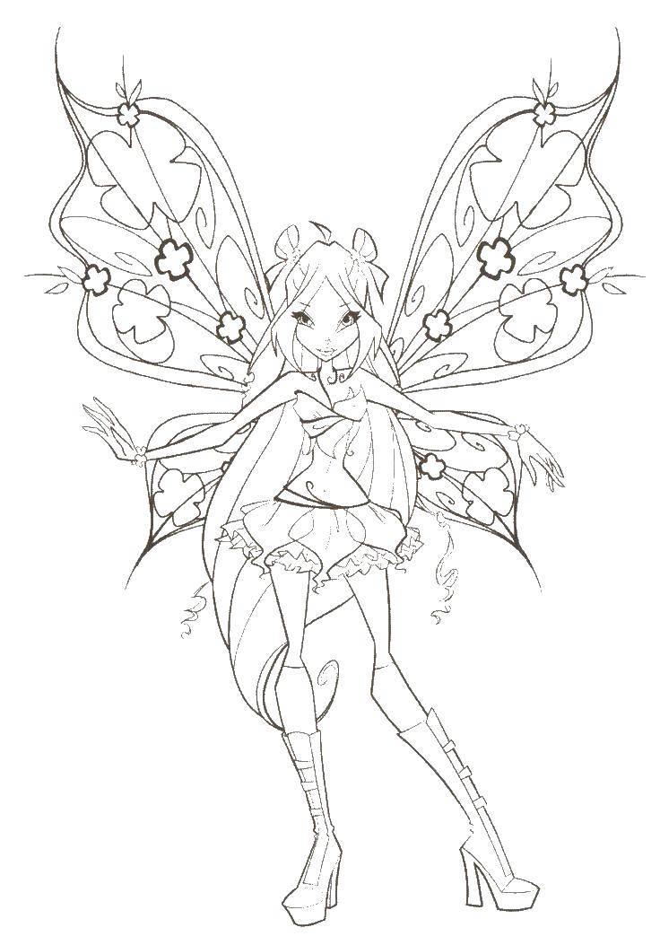 Online coloring pages flora coloring flora her power is nature winx club