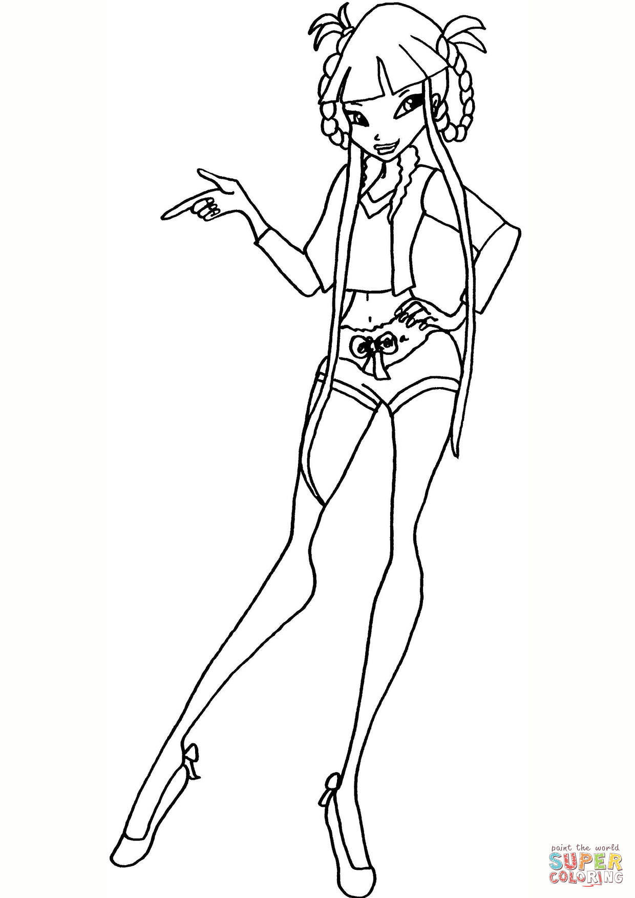 Winx club musa coloring page free printable coloring pages winx club coloring pages anime mermaid