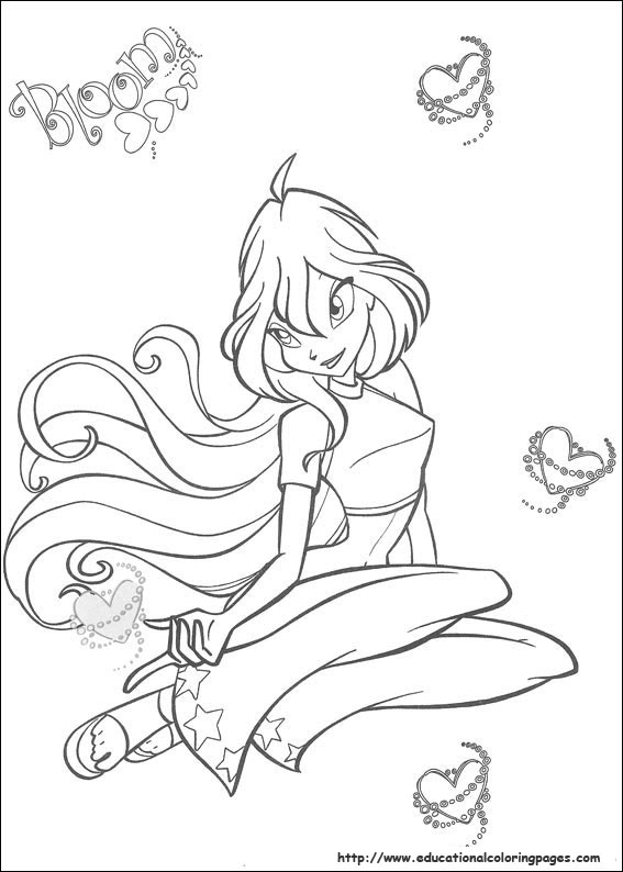 Winx club coloring pages free for kids