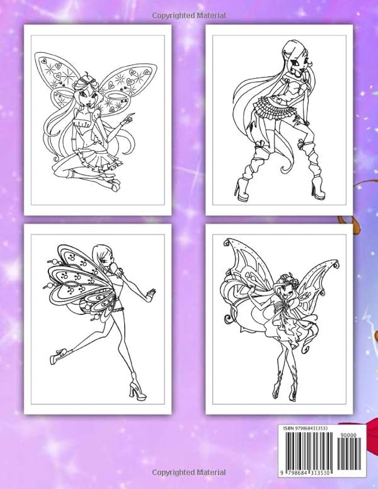 Winx coloring book a cool coloring book for kids which has unique illustrations of winx a great way to relax and relieve stress behrens hatice books
