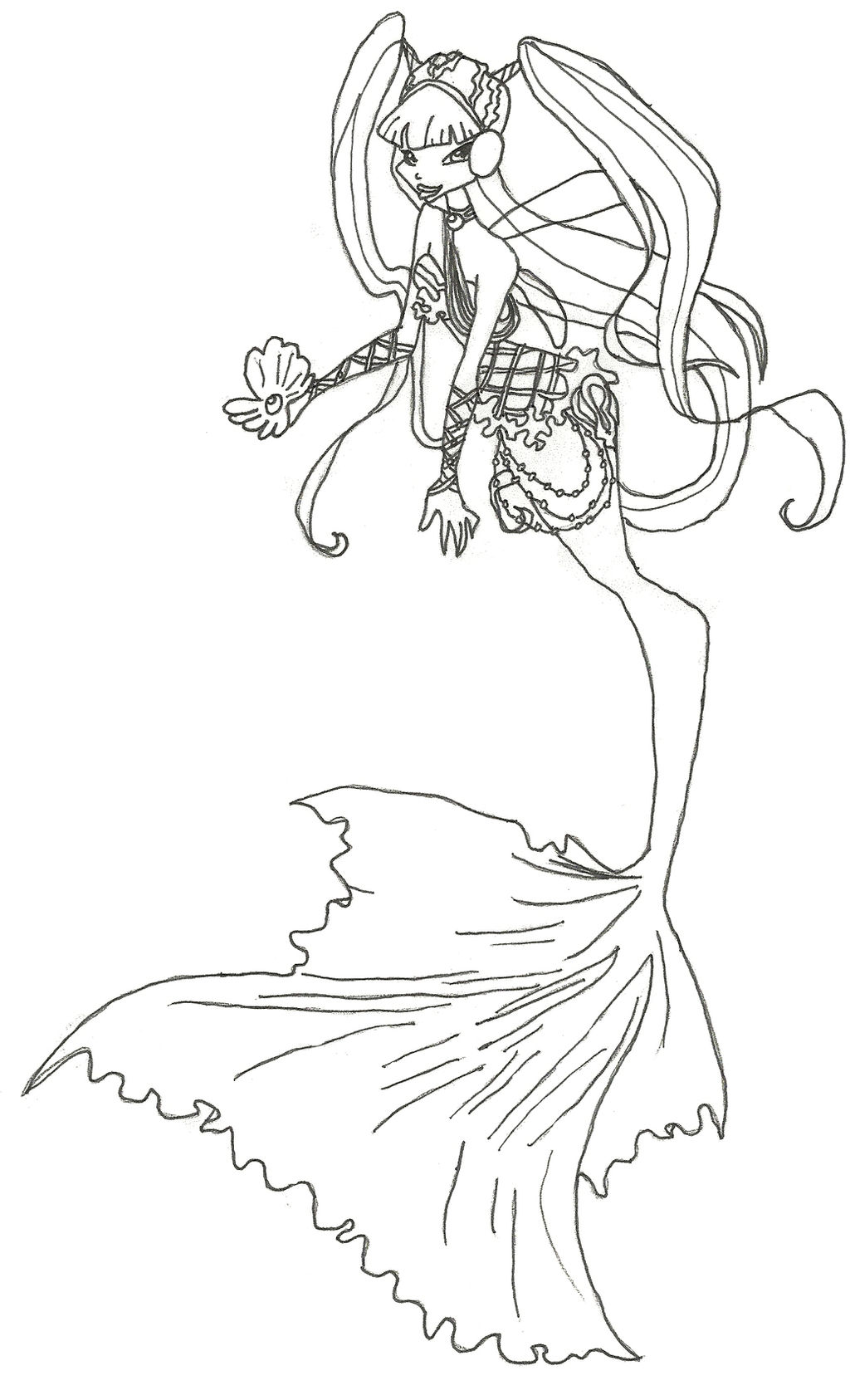 Winx club mermaid musa coloring page by winxmagic on