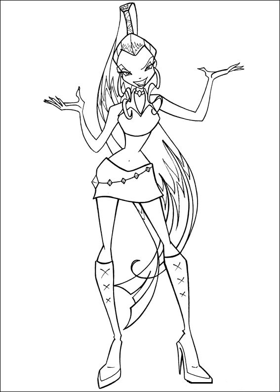 Free printable winx club coloring pages for kids