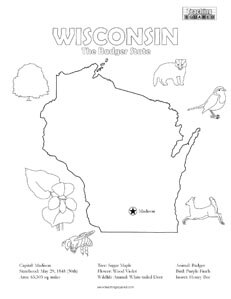 Wisconsin coloring page