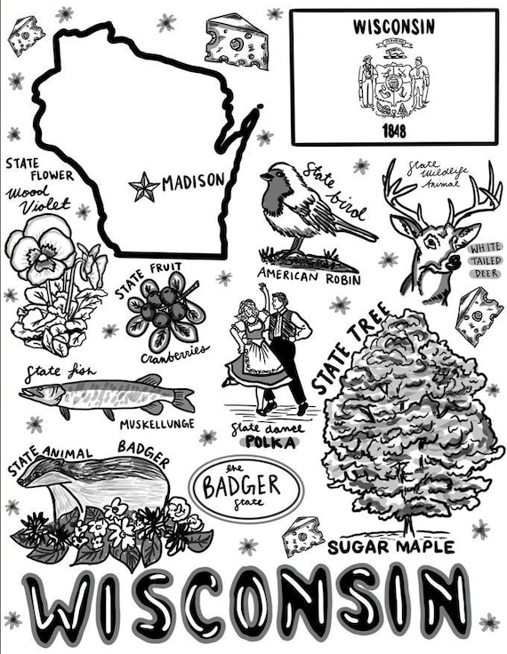 Wisconsin coloring page