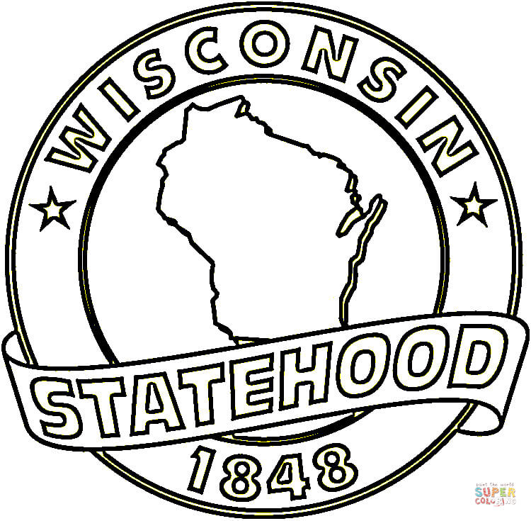 Wisconsin coloring page free printable coloring pages