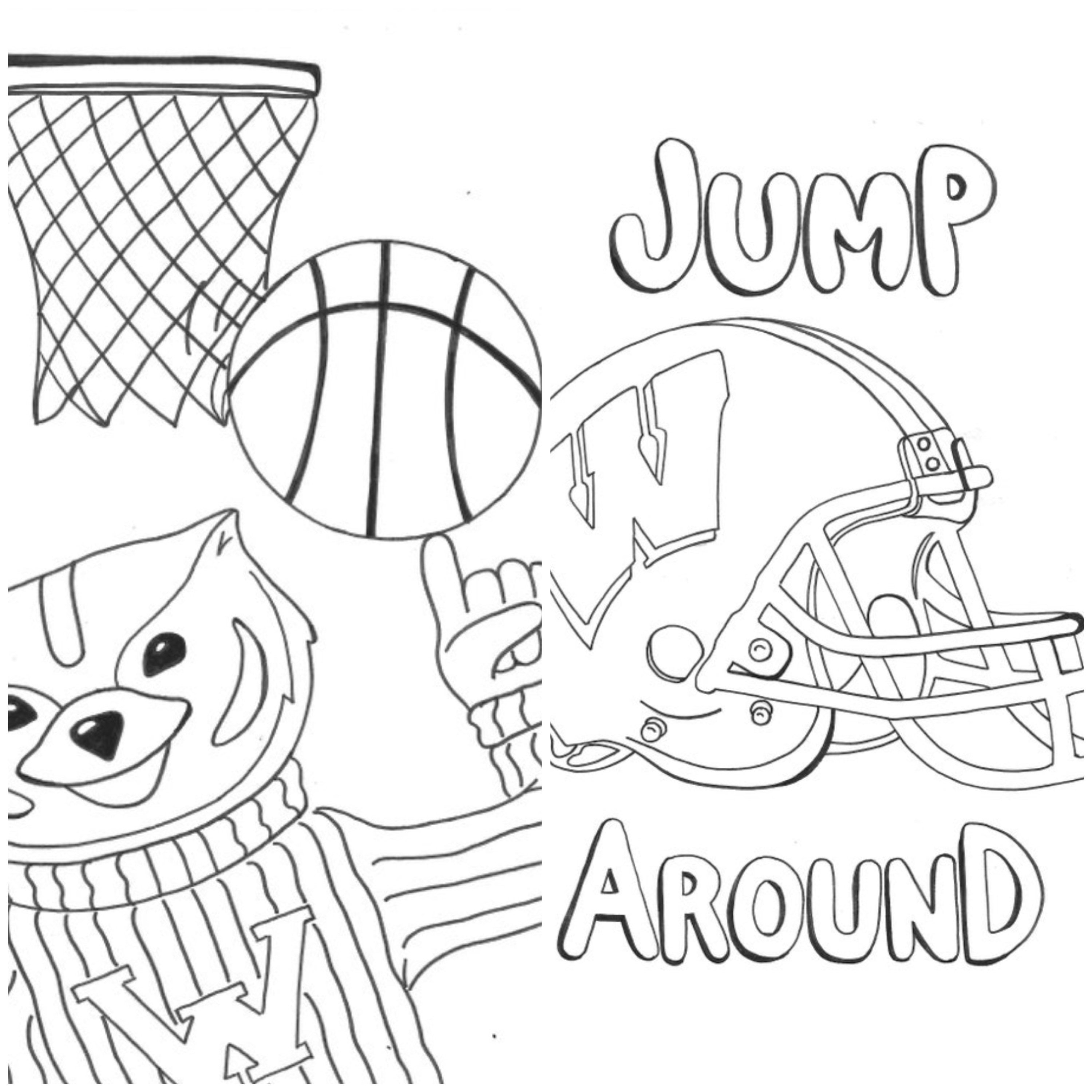 Pages badger sports madison wisconsin coloring pages color my city madison
