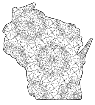 Wisconsin â map outline printable state shape stencil pattern â diy projects patterns monograms designs templates