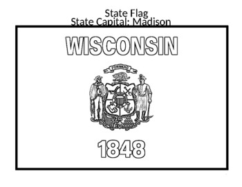 Wisconsin state symbols coloring book by boes store tpt