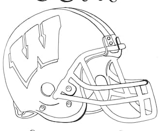 Page badger football madison wisconsin coloring pages color my city madison