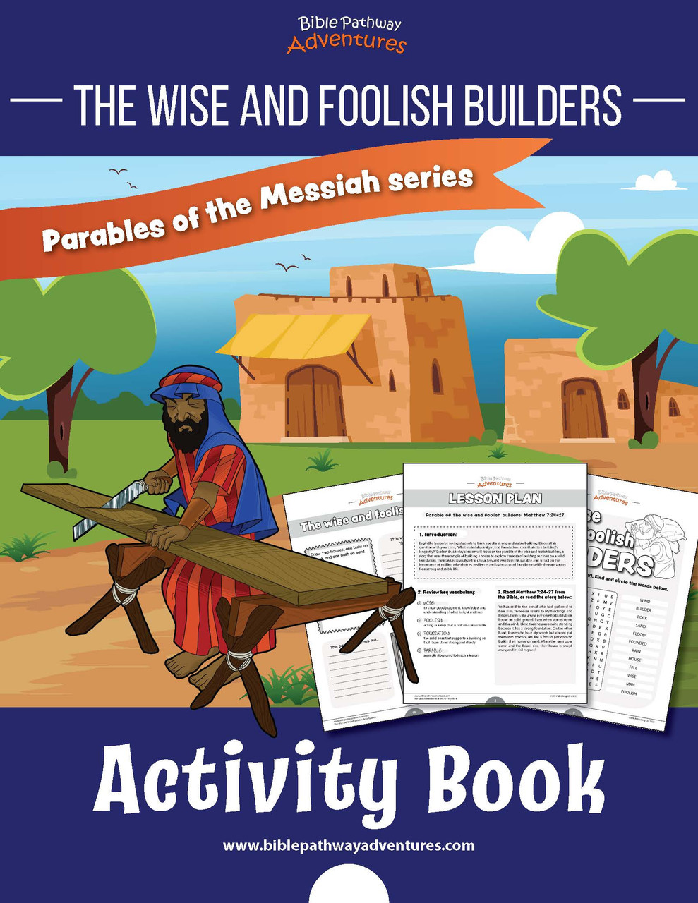 Bible parable the wise foolish builders workbook
