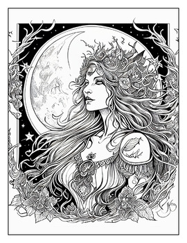 Moon witch and dark lovers vampire coloring book by mima teacher