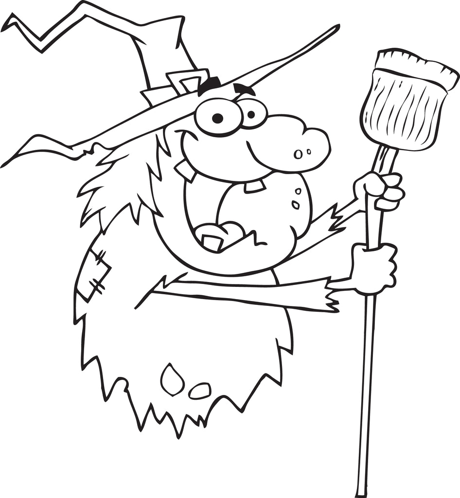 Printable halloween witch coloring page for kids â