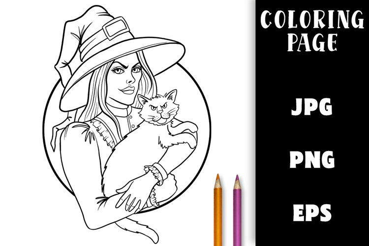 Halloween witch cat