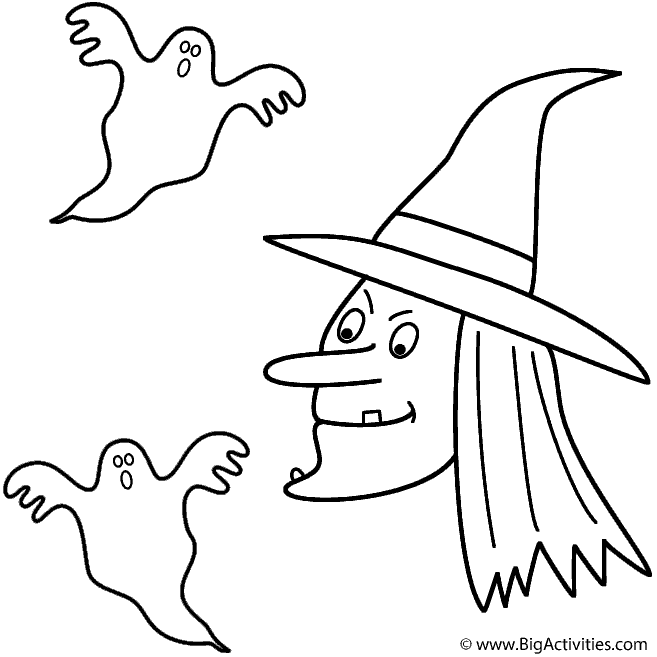 Witch with ghosts