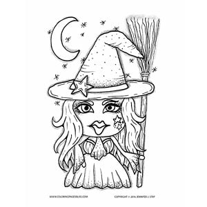 Witch coloring page