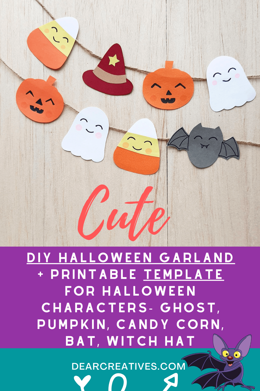 Diy halloween garland halloween printable template