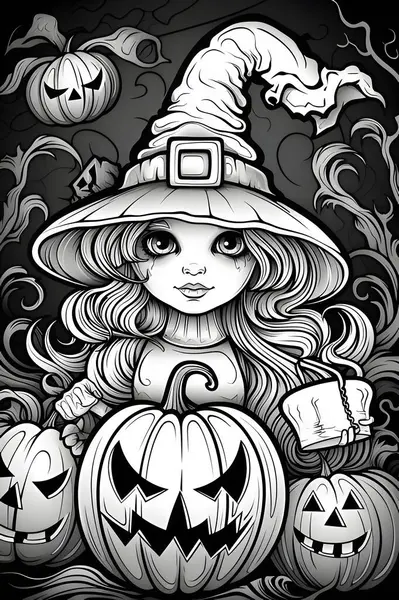 Halloween coloring page stock photos royalty free halloween coloring page images