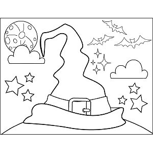 Witch hat coloring page halloween coloring pages halloween coloring witch hat
