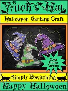 Halloween activities witchs hat garland halloween craft activity