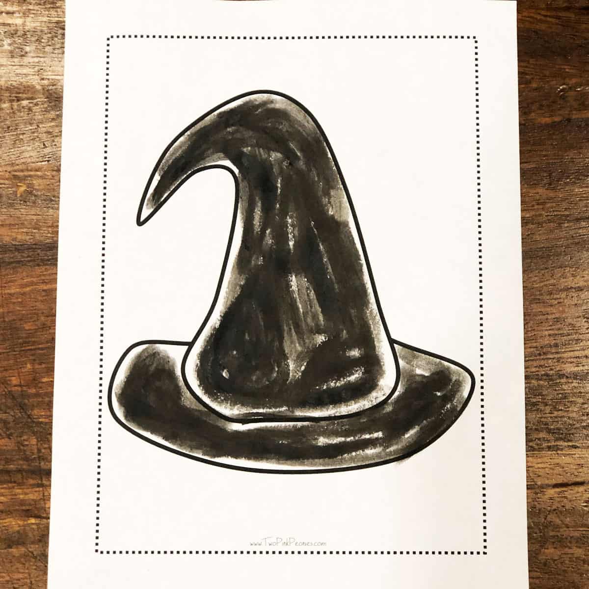 Witch hat printable template perfect for halloween instant download