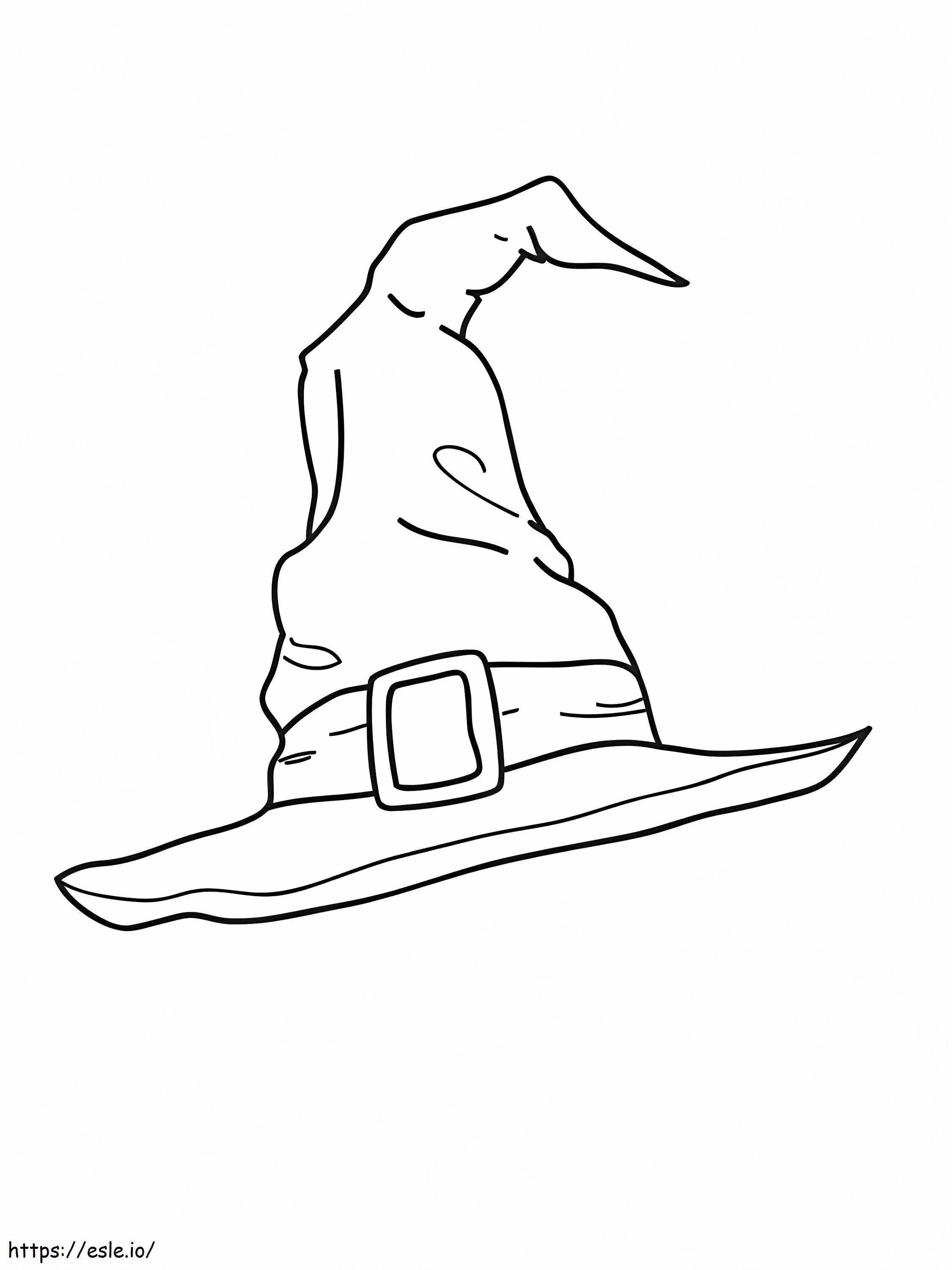 Witch hat coloring page
